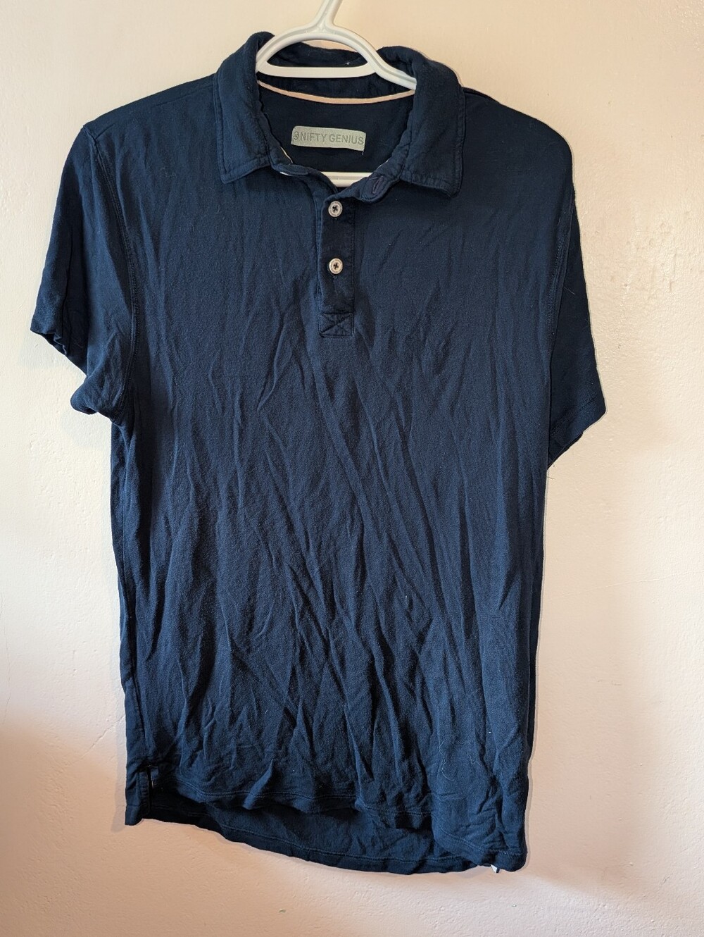 Nifty Genius Men's Dark Navy Polo Shirt Size S